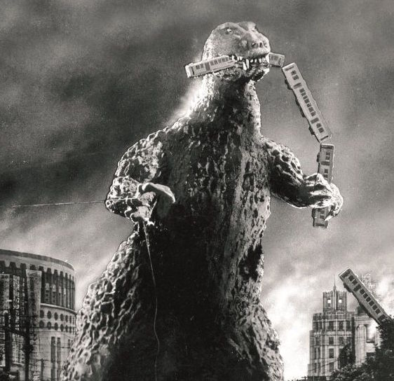 Godzilla Eating Lunch