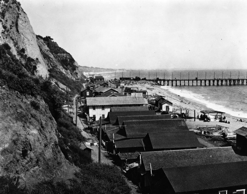 The Japanese fishing village at the mouth of the Santa Monica Canyon